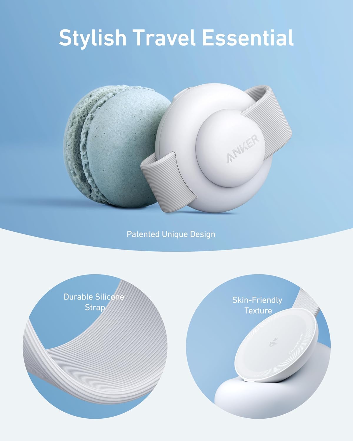 Anker MagGo UFO 3-in-1 MagSafe Compatible Qi2 15W Charging Station | Foldable Travel Design, Wireless Pad for iPhone 17 / 16 Series, AirPods, Apple Watch, and More (Not a Power Bank)