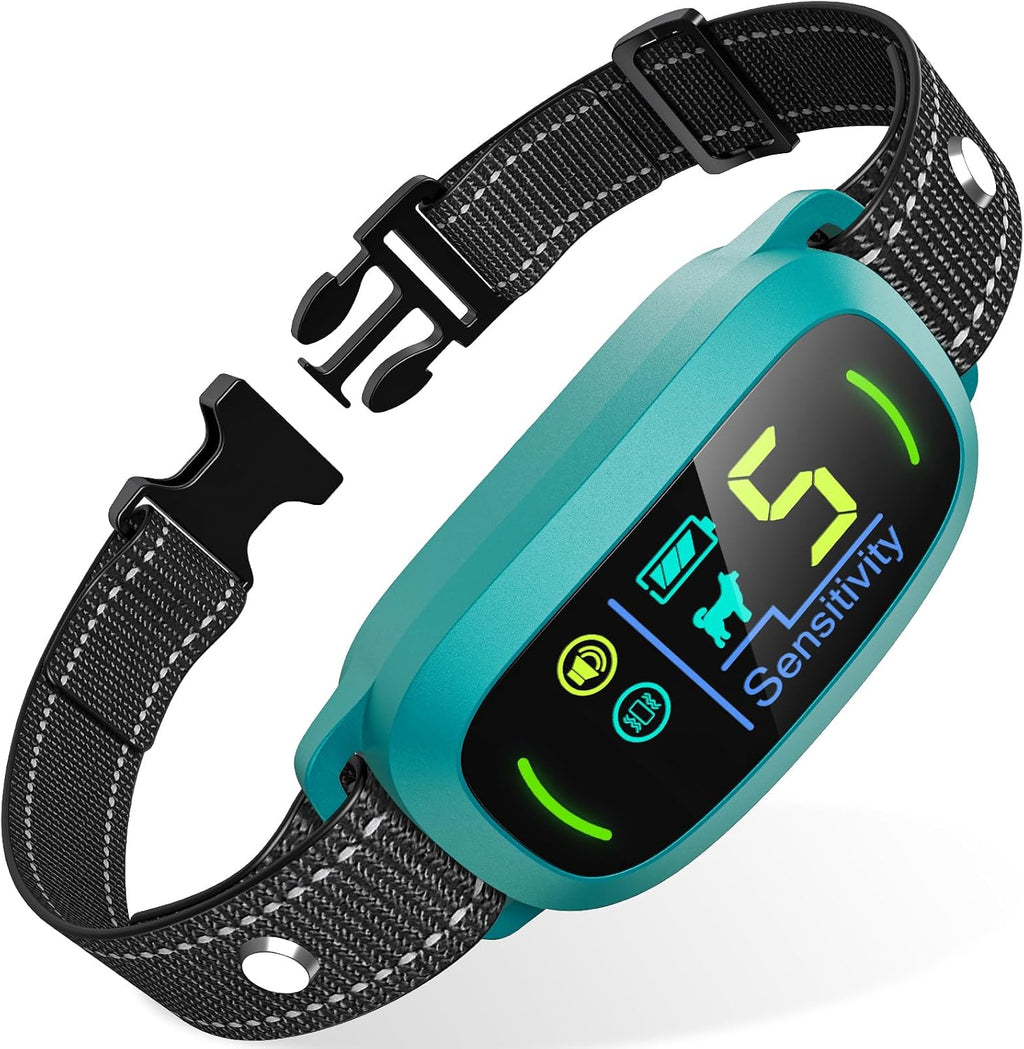 FAFAFROG Dog Bark Collar, Rechargeable Smart Collar, Anti Barking Training Collar with 5 Adjustable Sensitivity Beep Vibration, Bark Collar for Large Medium Small Dogs (Black)