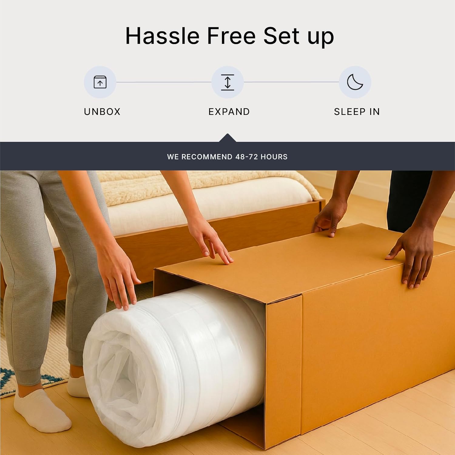 Signature Design by Ashley Queen Size Chime 10 Inch Medium Firm Memory Foam Mattress with Green Tea & Charcoal Gel for Pressure Relief, Fiberglass Free, Mattress In A Box
