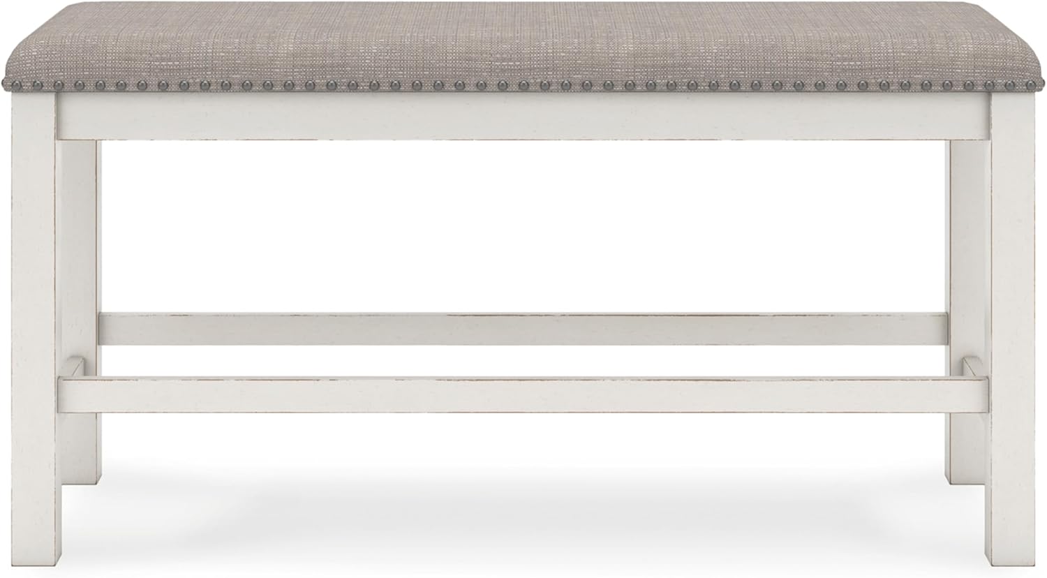 Signature Design by Ashley Robbinsdale 49" Counter Height Dining Bench, Antique White