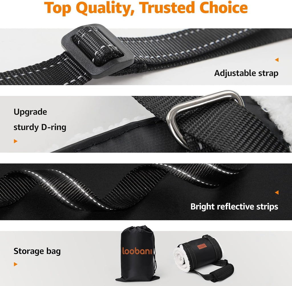 LOOBANI Portable Dog Sling for Back Legs, Hip Support Harness to Help Lift Rear for Canine Aid Old K9 Cruciate Ligament Rehabilitation