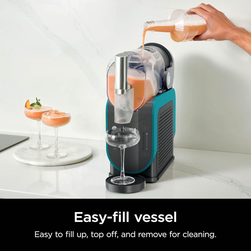 Ninja SLUSHi Professional Frozen Drink Maker with RapidChill Technology, 88 oz. Frozen Drink & Slushie Machine, 2 Preset Programs, Frozen Margaritas, and More, Premium Accents, Teal, FS299