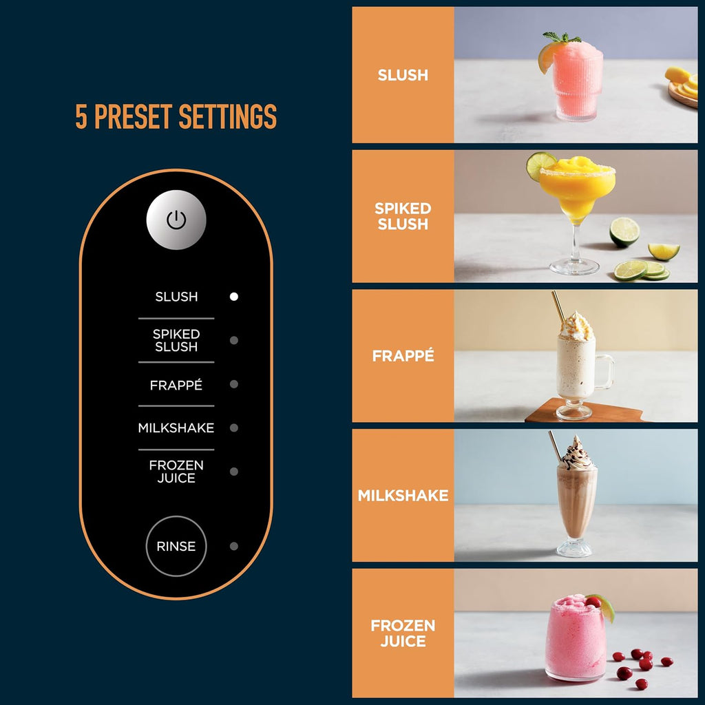 Ninja SLUSHi Professional Frozen Drink Maker with RapidChill Technology, Frozen Drink & Slushie Machine, 5 Preset Programs, Frozen Margaritas, Frappés, and More, Grey, FS301C, (Canadian Version)