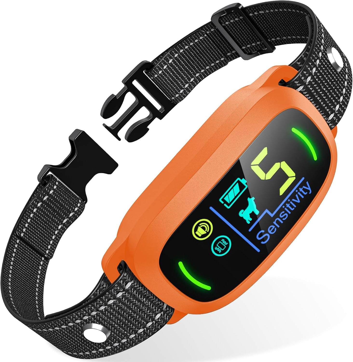 FAFAFROG Dog Bark Collar, Rechargeable Smart Collar, Anti Barking Training Collar with 5 Adjustable Sensitivity Beep Vibration, Bark Collar for Large Medium Small Dogs (Black)