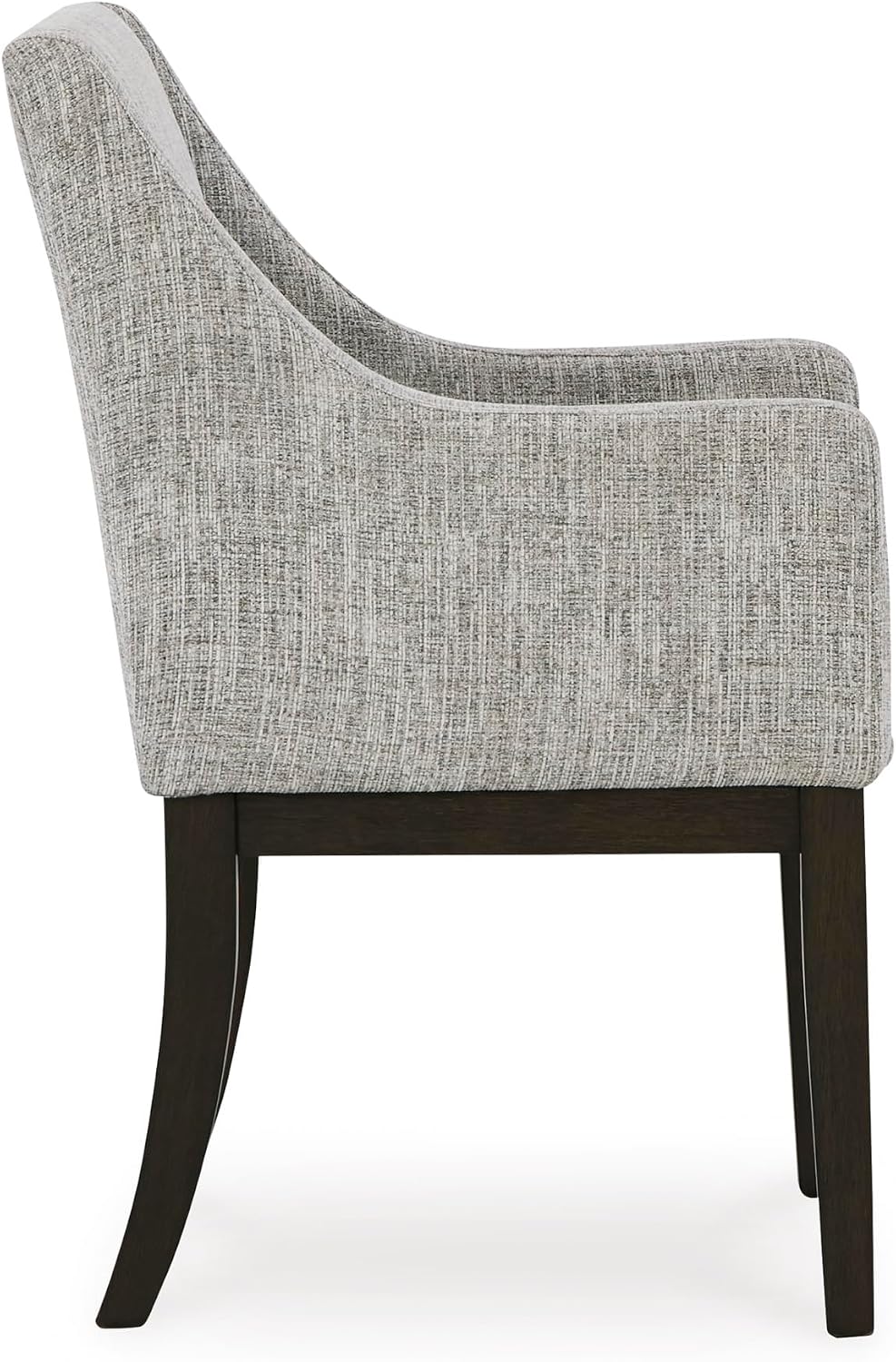 Signature Design by Ashley Burkhaus Traditional Dining Upholstered Arm Chair, 2 Count, Gray & Dark Brown