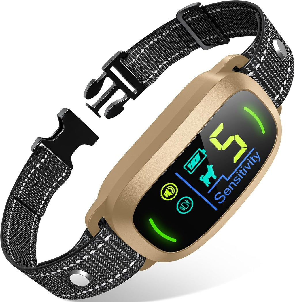 FAFAFROG Dog Bark Collar, Rechargeable Smart Collar, Anti Barking Training Collar with 5 Adjustable Sensitivity Beep Vibration, Bark Collar for Large Medium Small Dogs (Black)