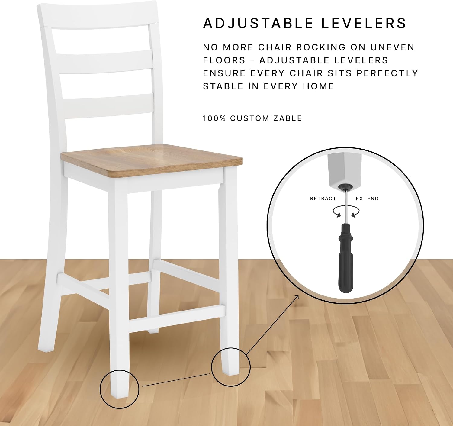Signature Design by Ashley Gesthaven Counter Height Dining Table Set 4 Bar Stools, Butcher Block Veneer Top, Natural Mango Wood and Dark Slate Blue, 41.88" Square