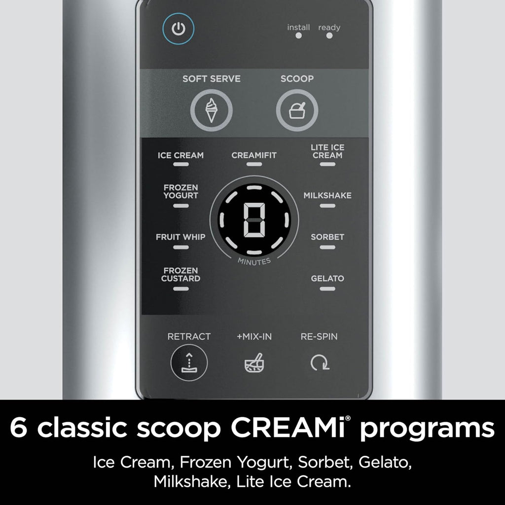 Ninja (Refurbished) Swirl by CREAMi Ice Cream and Soft Serve Maker, Sorbet, Milkshake, Frozen Yogurt, Low Calories Program 13-in-1, Soft Serve Handle, (2) CREAMi Swirl 16oz Pints (Renewed)
