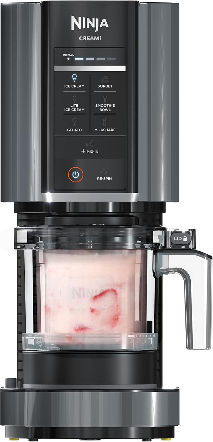 Ninja CREAMi 7-in-1 Ice Cream Maker, Includes (5) Pints, for Ice Cream, Gelato, Sorbet ,Milkshakes, Mix-ins, Smoothie Bowls & More