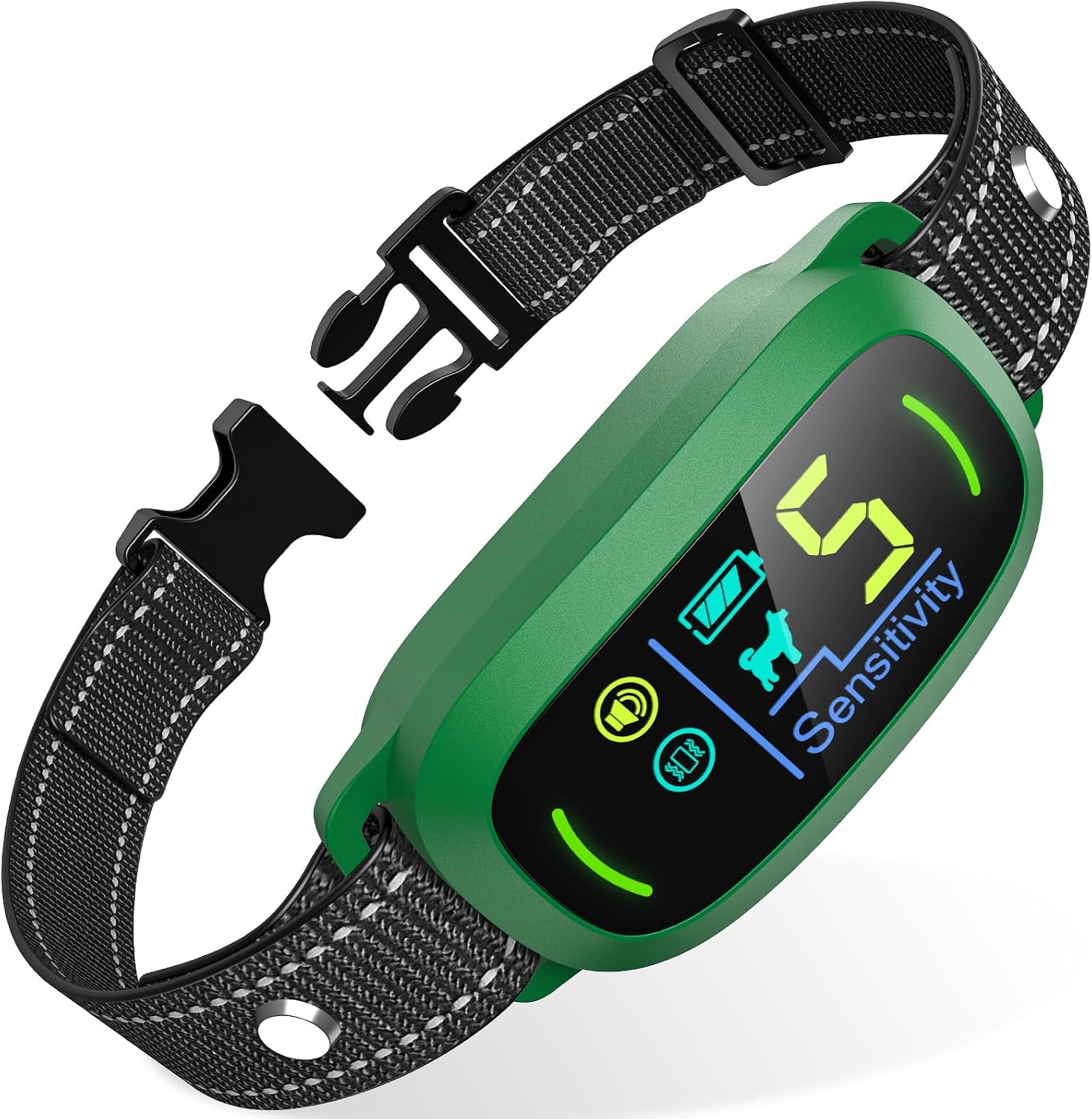 FAFAFROG Dog Bark Collar, Rechargeable Smart Collar, Anti Barking Training Collar with 5 Adjustable Sensitivity Beep Vibration, Bark Collar for Large Medium Small Dogs (Black)