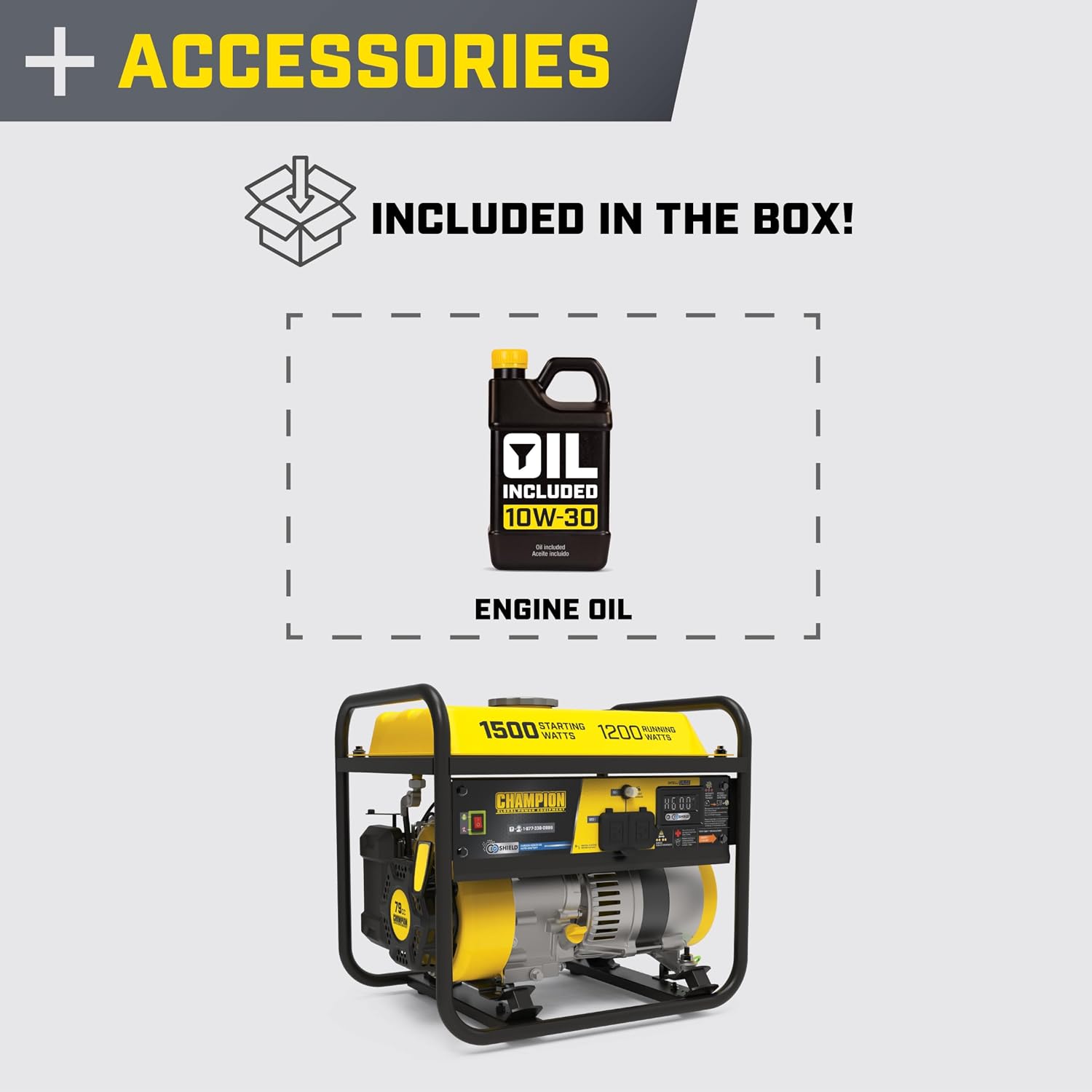 Champion Power Equipment 1500-Watt Portable Generator with Free 3-Year Warranty