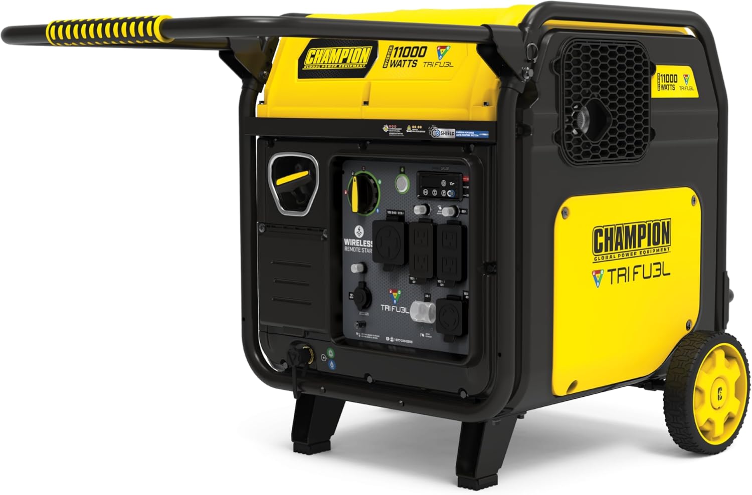 Champion Power Equipment 11,000-Watt Wireless Remote Start Tri Fuel Home Backup Portable Inverter Generator with Quiet Technology and Free 3-Year Warranty