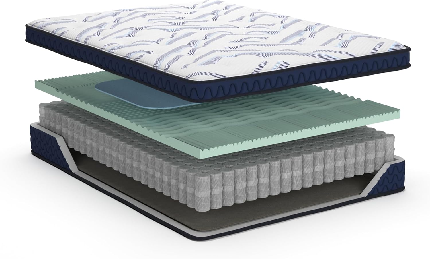 Signature Design by Ashley Chime 12 Hybrid Innerspring Queen Size Mattress, Medium Firm Feel, Gel Memory Foam for Lumbar Support, Mattress in a Box, 12 Inch