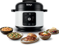 Ninja HyperHeat 9-in-1 Electric Pressure Cooker | 6.5 Qt Multi Cooker with Sear/Sauté, Slow Cooker, Rice Cooker, Sous Vide | 1200W | Fast Cooking, PFAS-Free Pot | White | PC201WH