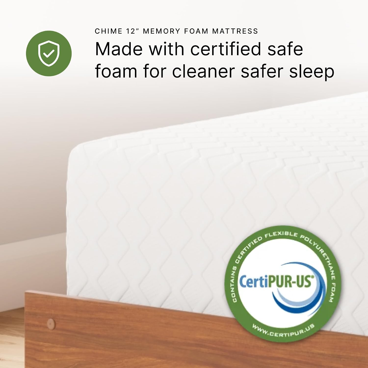 Signature Design by Ashley Twin Size Chime 10 Inch Medium Firm Memory Foam Mattress with Green Tea & Charcoal Gel for Pressure Relief, Fiberglass-Free, Mattress In A Box