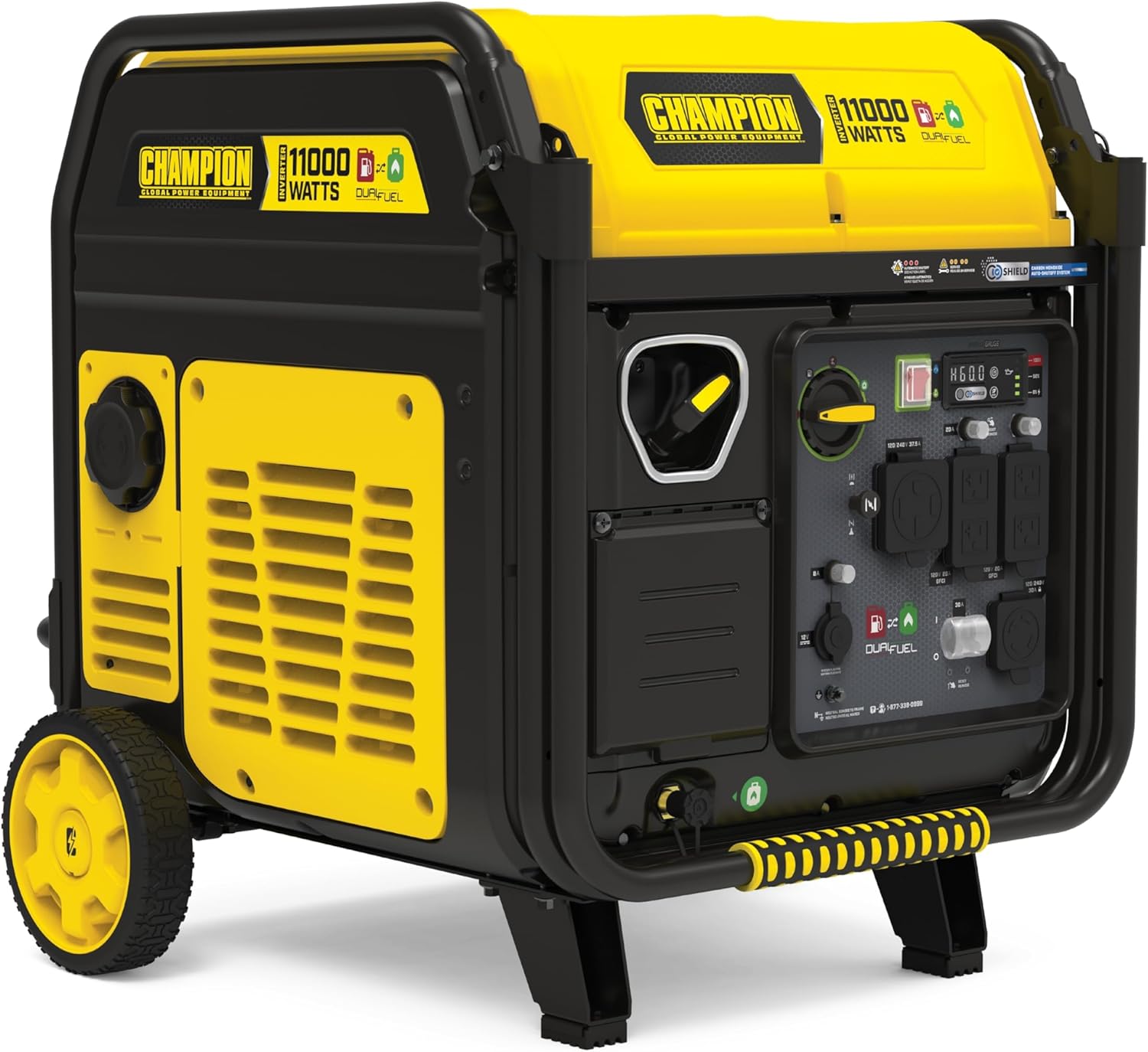 Champion Power Equipment 11,000-Watt Electric Start Dual Fuel Home Backup Portable Inverter Generator with Quiet Technology and Free 3-Year Warranty