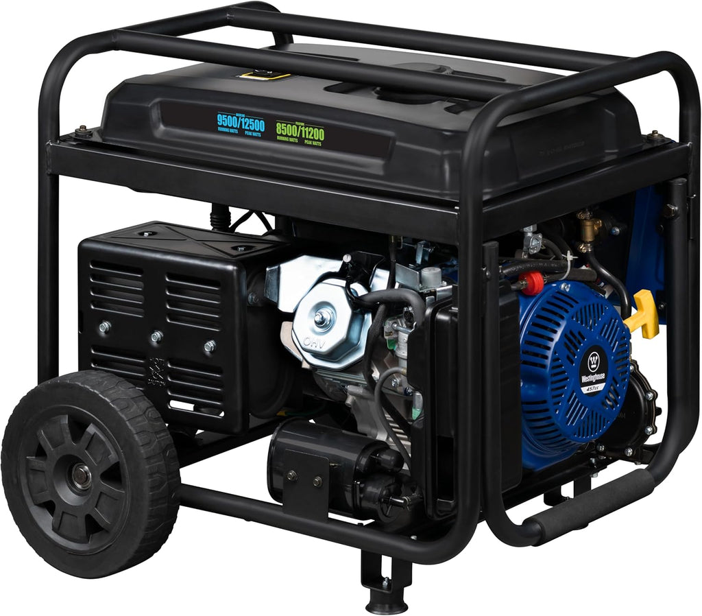 Westinghouse 12500 Peak Watt Dual Fuel Home Backup Portable Generator, Remote Electric Start, Transfer Switch Ready, Gas and Propane Powered, CO Sensor