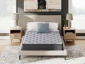 Signature Design by Ashley Comfort Plus 10 Inch Medium Stain Resistant Gel Memory Foam Hybrid Mattress with Edge Support for Cool Sleep and Pressure Relief, Queen, Fiberglass-Free, Mattress in A Box