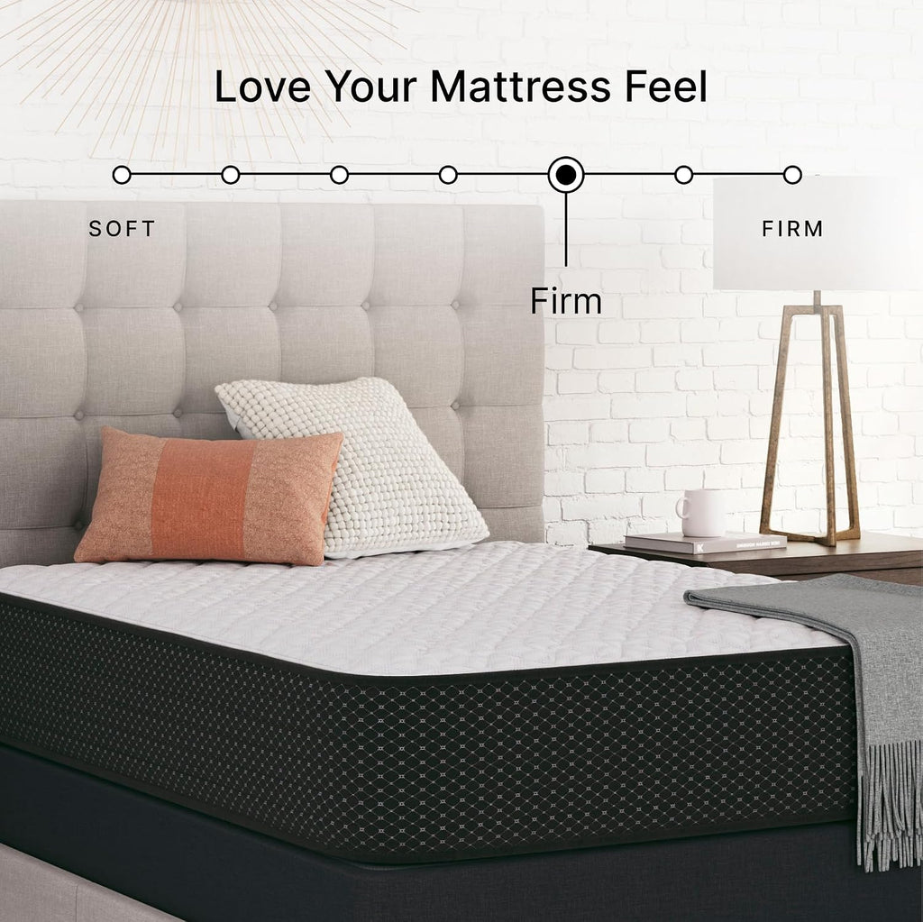 Signature Design by Ashley Queen Firm 12 Inch Hybrid Mattress with Gel Memory Foam and Edge Support for Cool Sleep and Pressure Relief, Queen, Fiberglass-Free, Bed In A Box