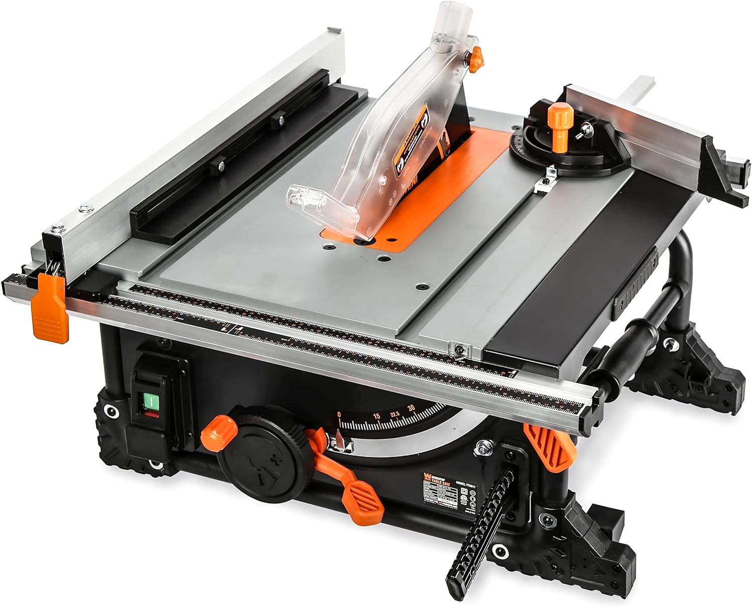 WEN TT0811 11-Amp 8.25-Inch Compact Benchtop Jobsite Table Saw, Black