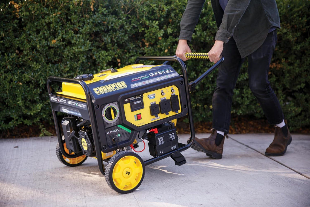 Champion Power Equipment 4750-Watt Electric Start Dual Fuel RV Ready Portable Generator with Free 3-Year Warranty, CARB Compliant