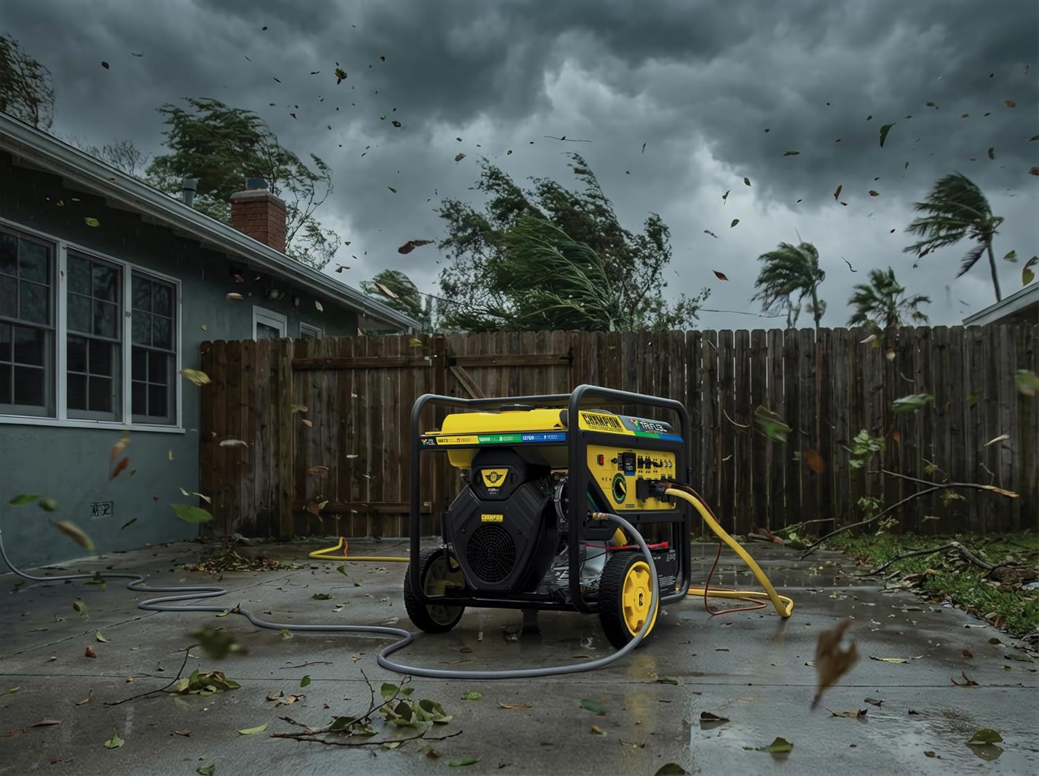 Champion Power Equipment 16,875-Watt Electric Start Tri Fuel Home Backup Portable Generator, Free 3-Year Warranty
