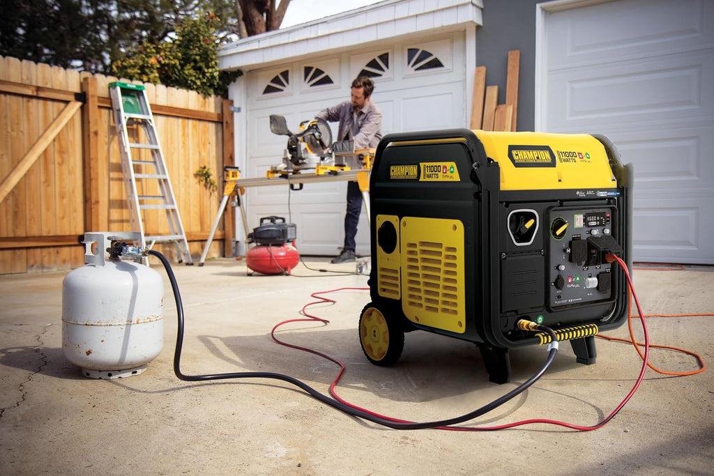 Champion Power Equipment 11,000-Watt Electric Start Dual Fuel Home Backup Portable Inverter Generator with Quiet Technology and Free 3-Year Warranty