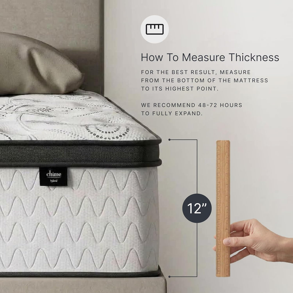 Signature Design by Ashley Queen Size Chime 8 Inch Medium Firm Gel Memory Foam Mattress with Green Tea & Charcoal Extract, Fiberglass-Free, Mattress In A Box