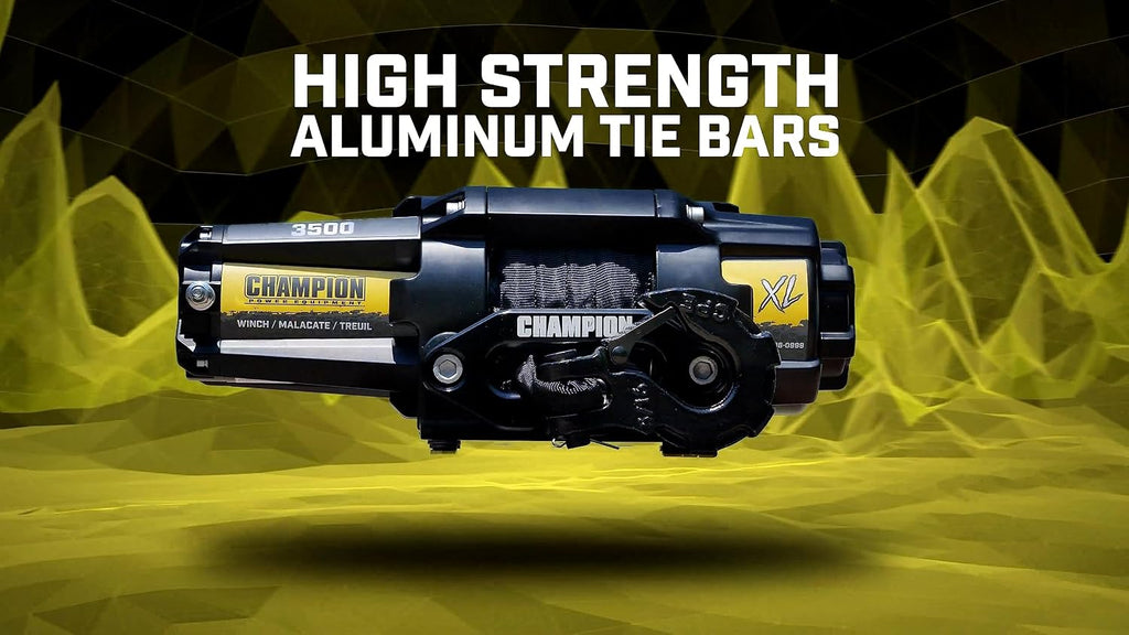 Champion Power Equipment XL 3500-lb. ATV/UTV Synthetic Rope Winch Kit