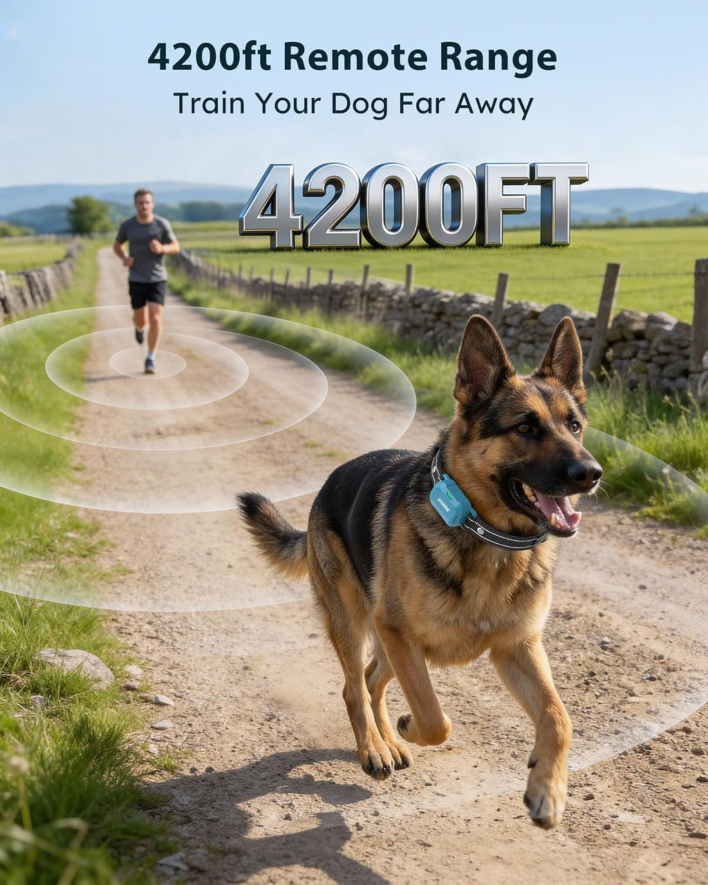 Dog Shock Collar - 4200FT Dog Training Collar with Remote, IPX8 Waterproof Electric Collar with 4 Training Modes, Security Lock, Rechargeable e-Collar for Dogs 10-120lbs