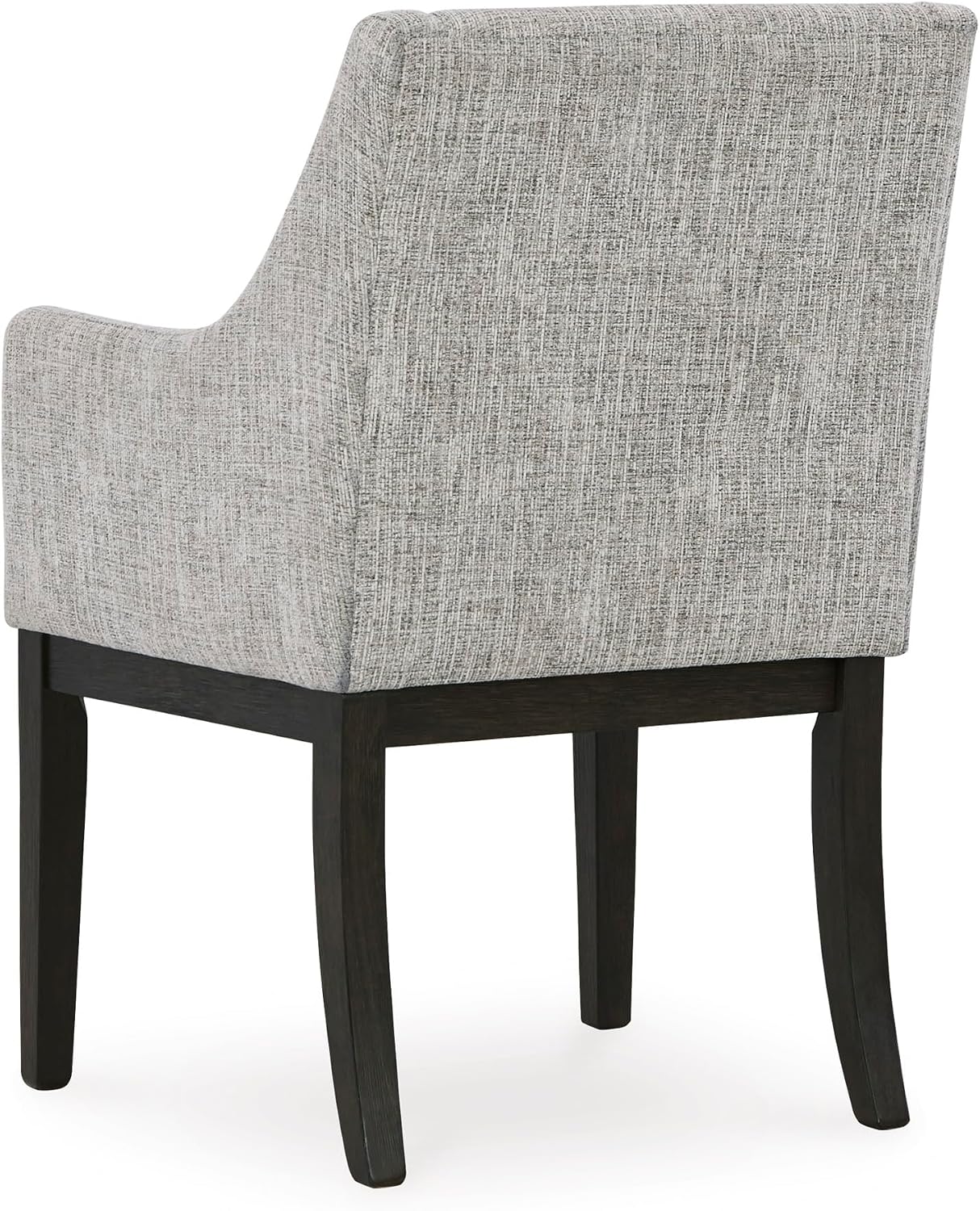 Signature Design by Ashley Burkhaus Traditional Dining Upholstered Arm Chair, 2 Count, Gray & Dark Brown