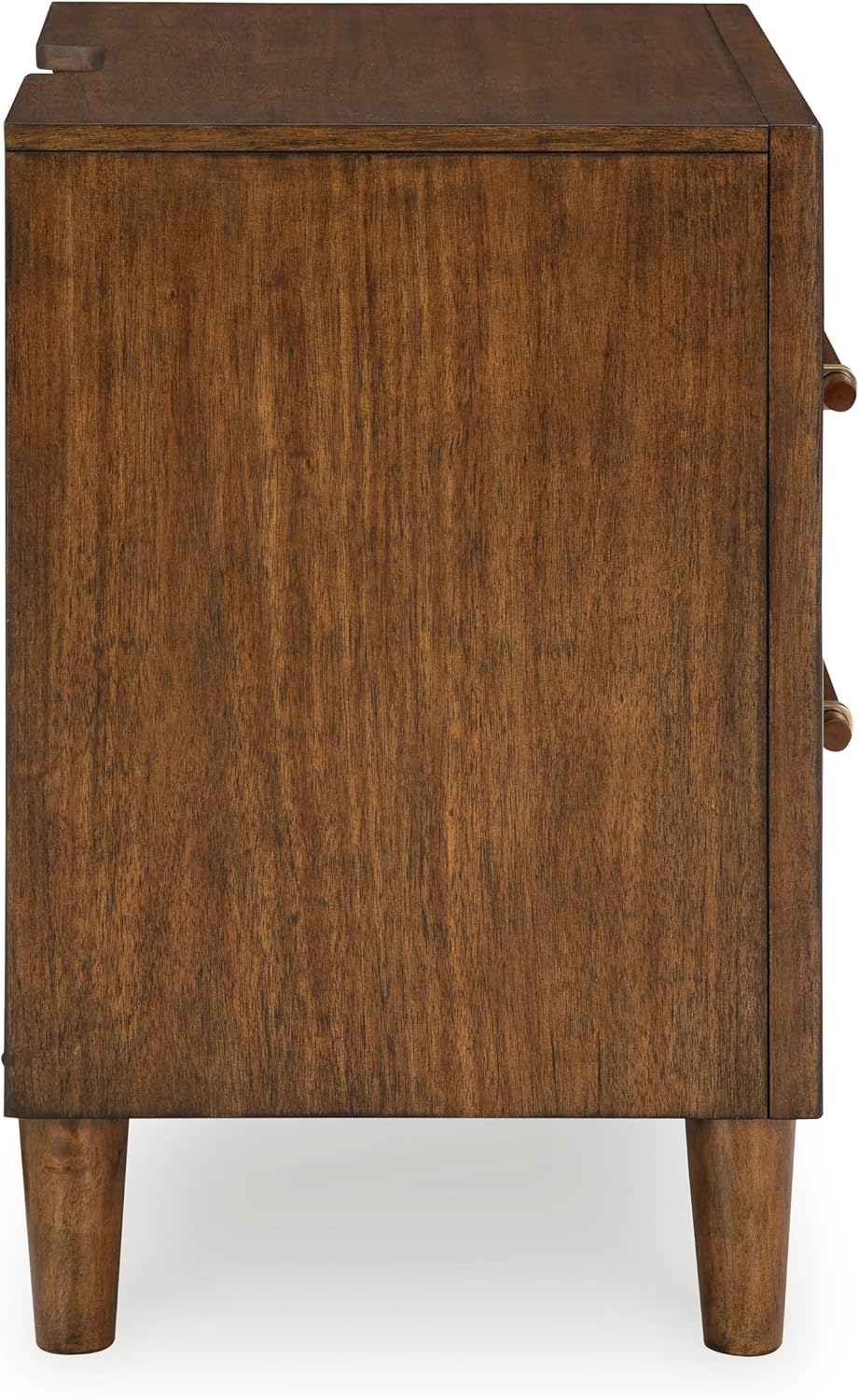 Signature Design by Ashley Lyncott 2 Drawer Nightstand, Power Supply, USB-A and USB-C Ports, Hardwood Solids, 24.63" W x 17" D x 26.88" H, Medium Brown