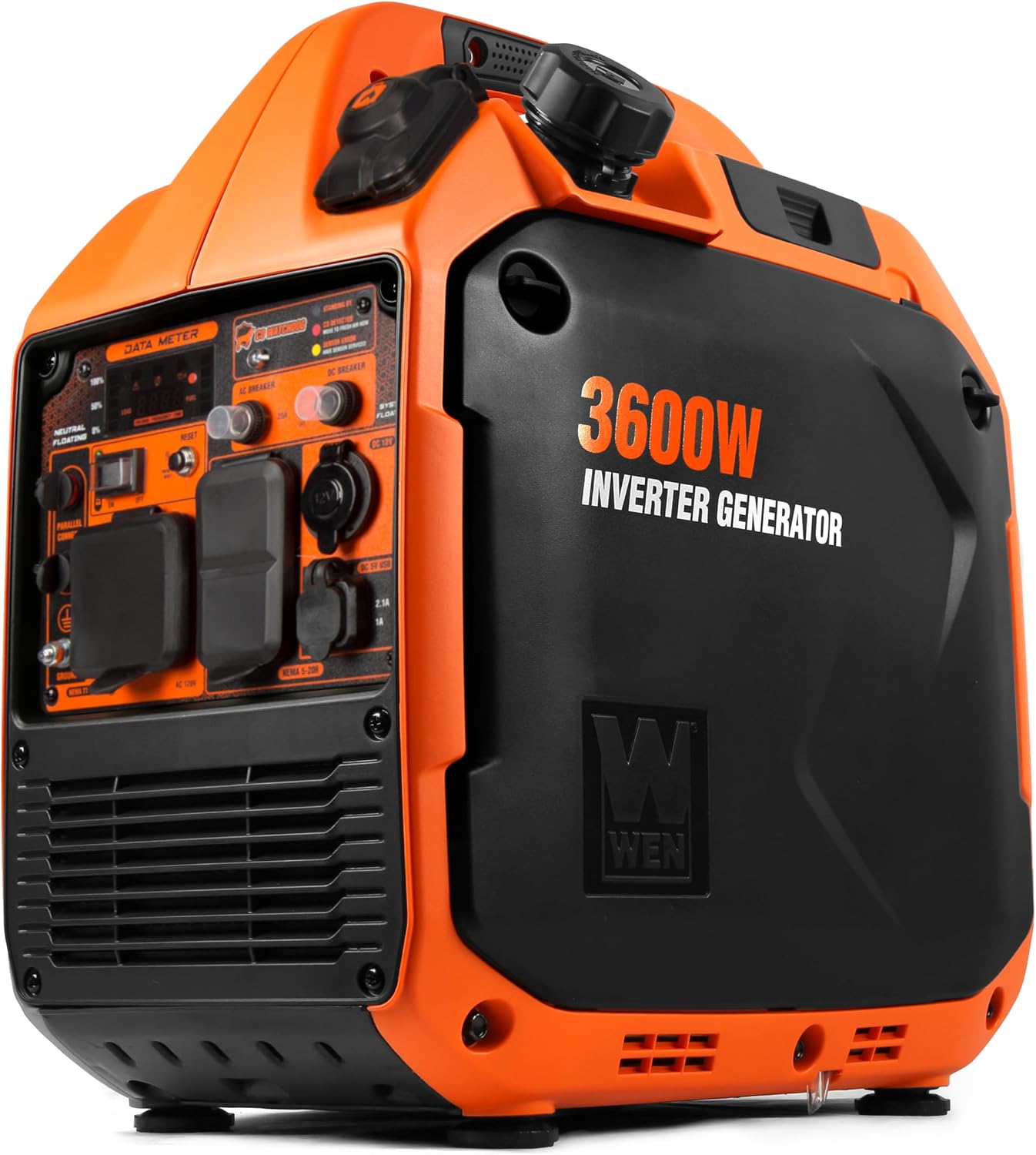 WEN Quiet and Lightweight 3600-Watt Dual Fuel RV-Ready Portable Inverter Generator with Fuel Shut Off and CO Watchdog (DF360iX)