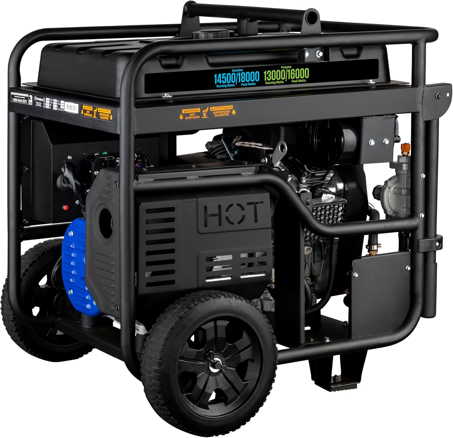 Westinghouse 18000 Peak Watt Dual Fuel Home Backup Portable Generator, Remote Electric Start, Transfer Switch Ready, Gas and Propane Powered