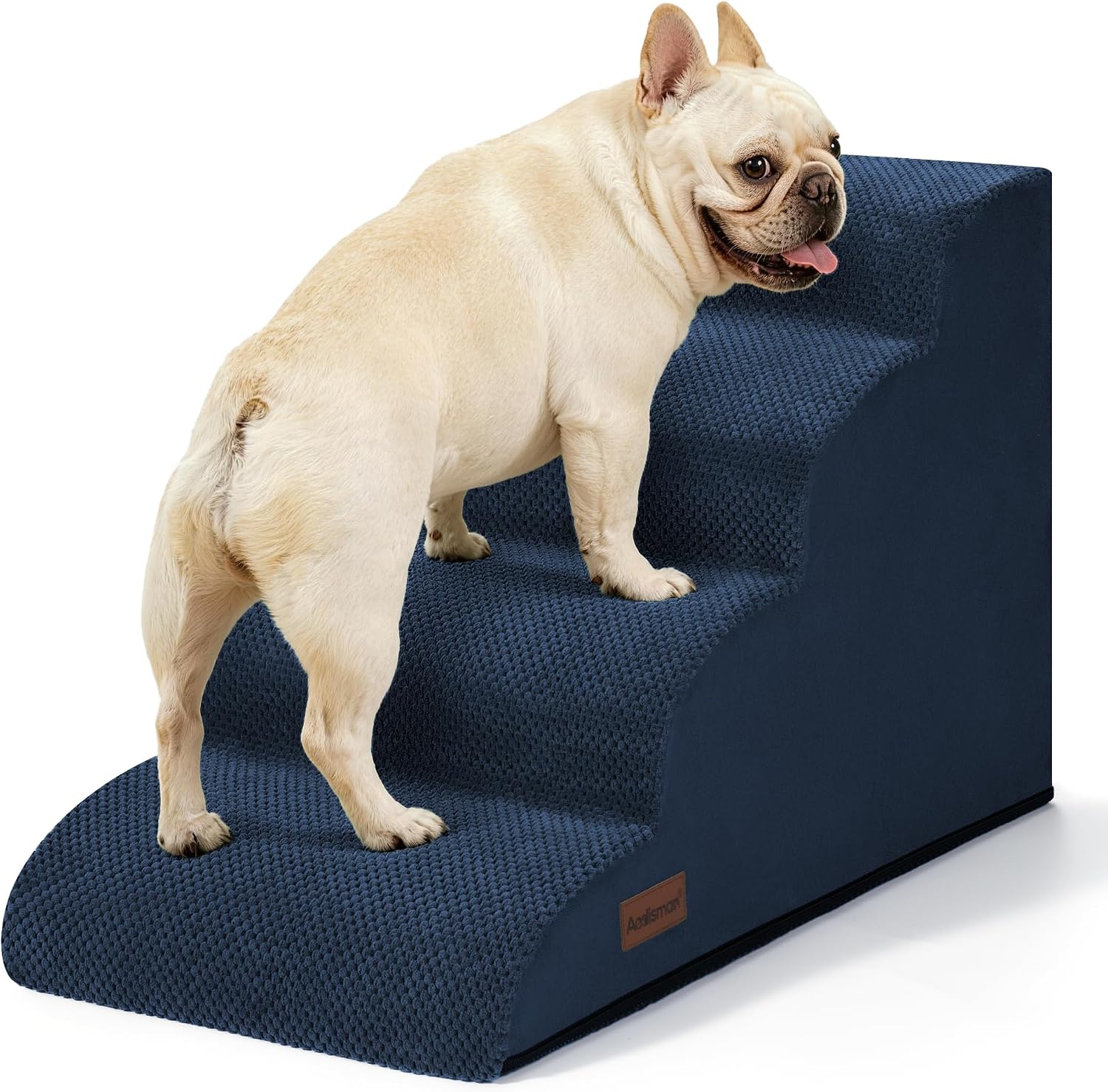 Aodisman Dog Stairs for Small Dogs,3 Step Dog Ramp for Couch and Bed,Pet Stairs with Non-Slip Bottom for Old Cats,Indoor Pet Steps,Comfort,Durable,15.4" H