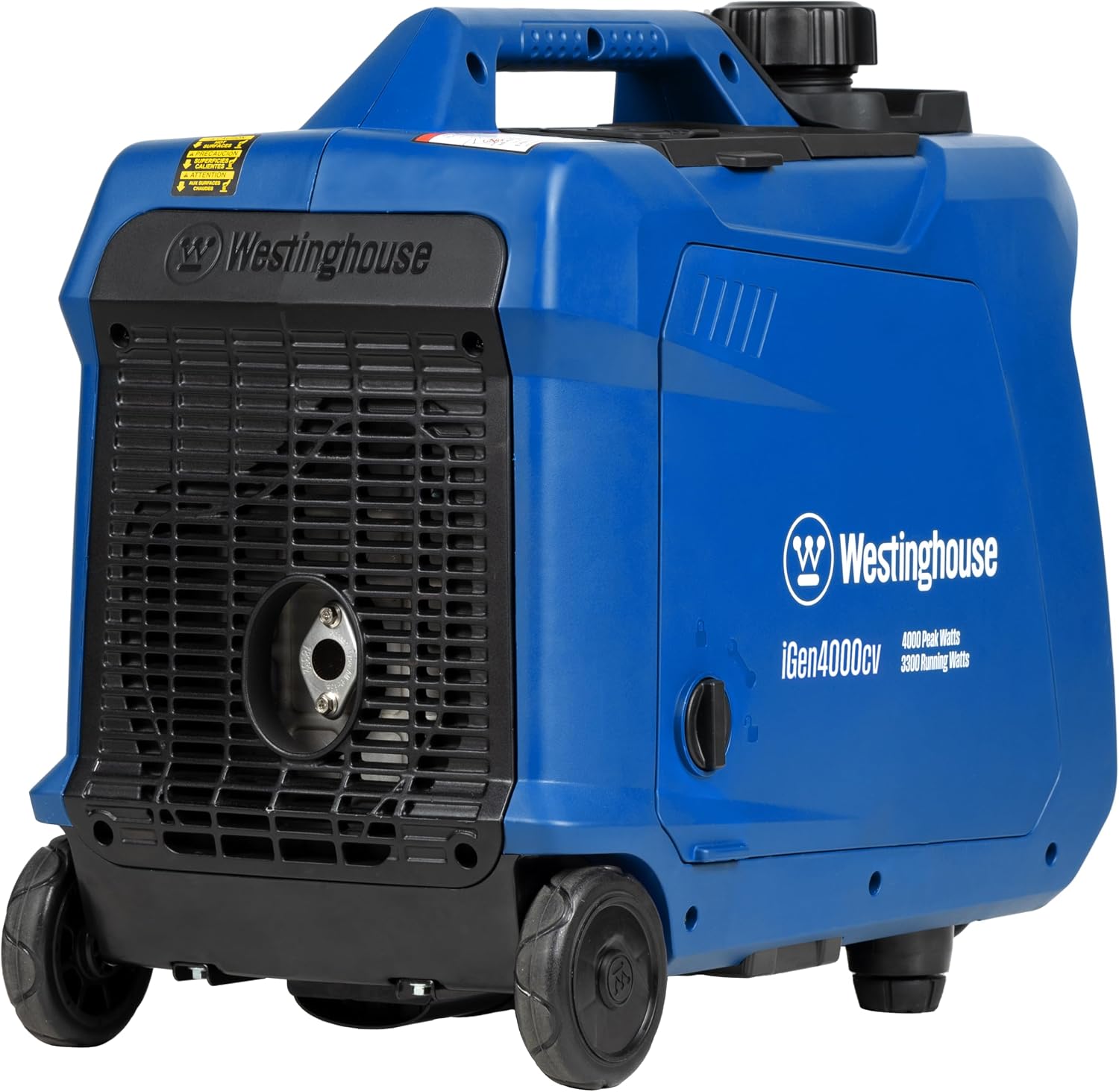 Westinghouse 4000 Peak Watt Super Quiet Portable Inverter Generator, Wheel & Handle Kit, RV Ready 30A Outlet, Gas Powered, CO Sensor, Parallel Capable