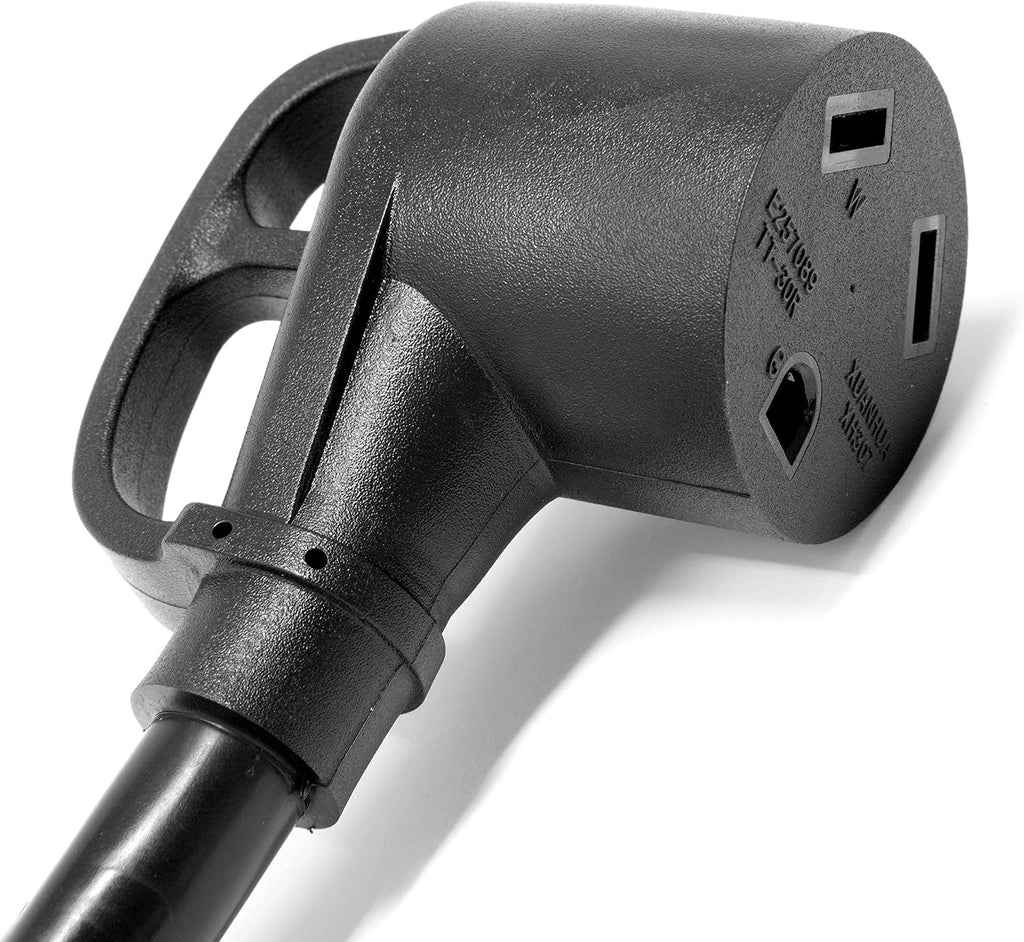 WEN PC3012 120V 15-Amp 1800-Watt Generator to RV Adapter Cord (5-15P to TT-30R), Black