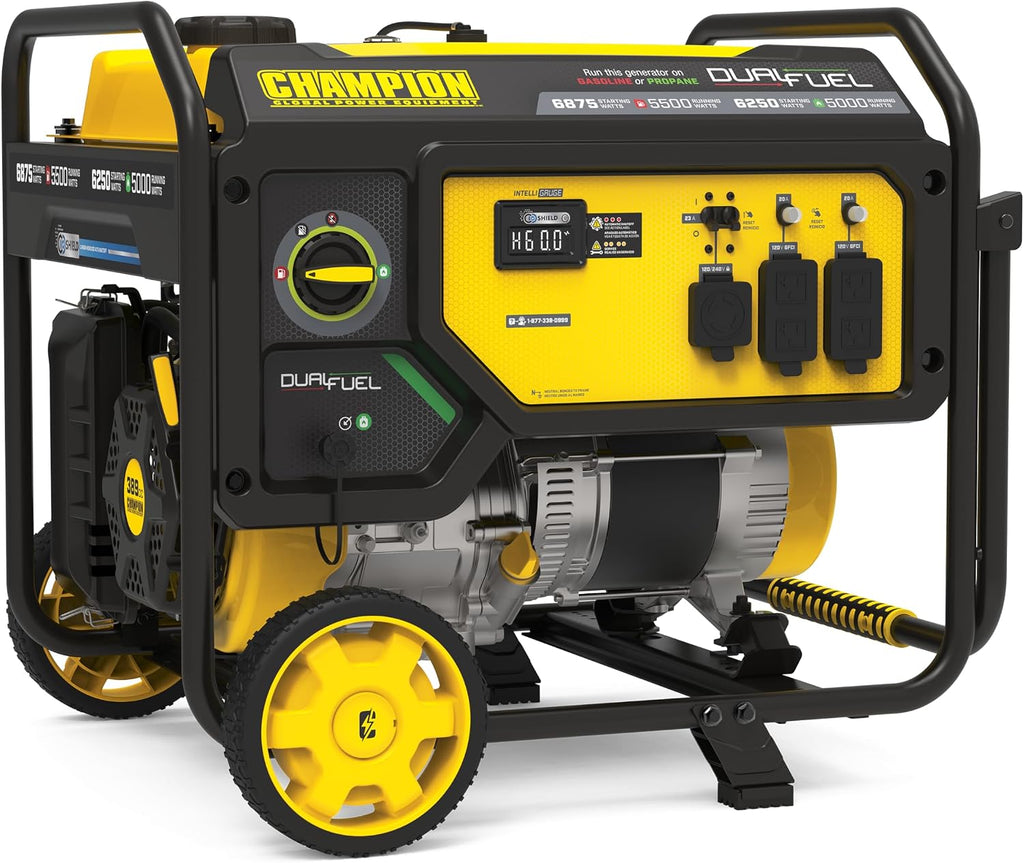 Champion Power Equipment 6875-Watt Dual Fuel Portable Generator with Free 3-Year Warranty