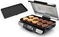 Ninja Sizzle Pro XL 20-Inch Indoor Griddle + Grill, Detachable Ventilated Lid, Grease Control, Ceramic Nonstick Plates, Even Edge Cooking, Extra Large Capacity, Versatile, Silver, GX101