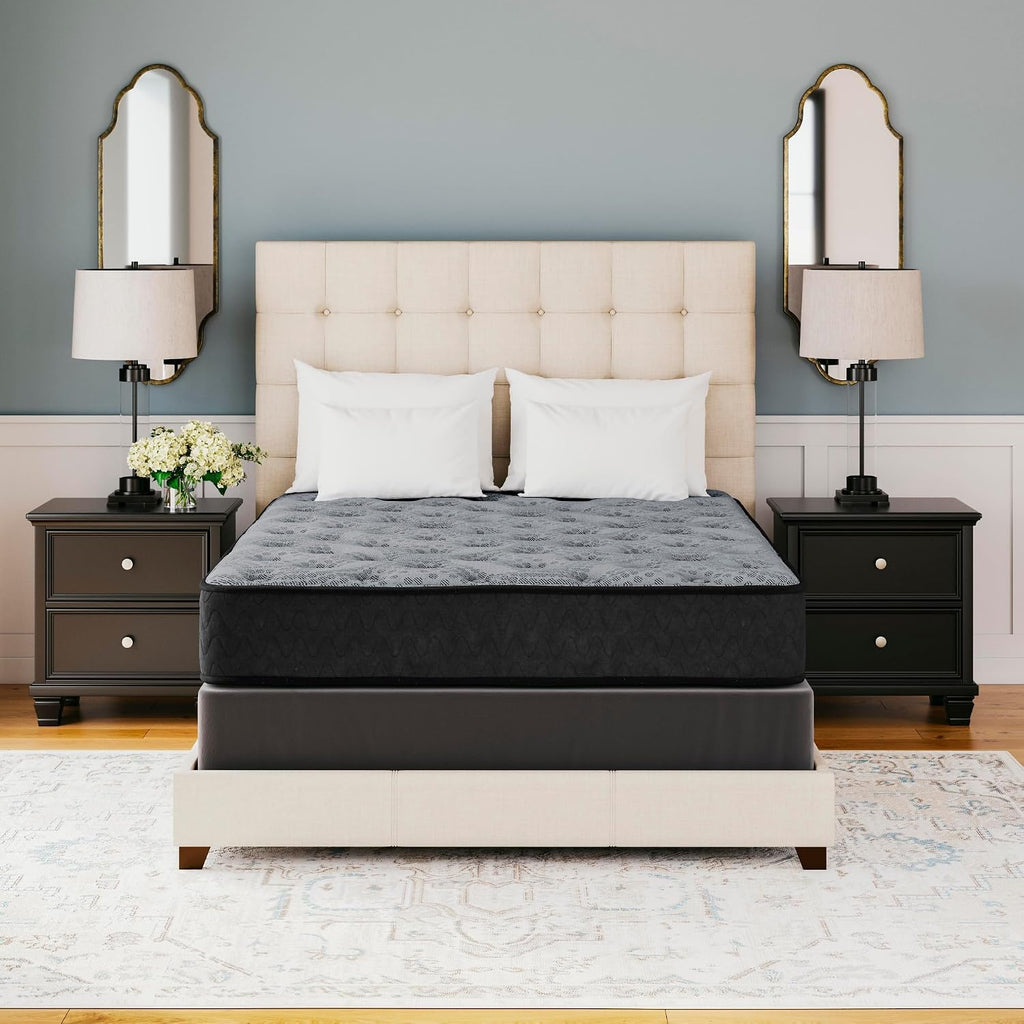Signature Design by Ashley Queen Size Comfort Plus Hybrid Mattress with Memory and Quilt Foam, Wrapped Coils, Fiberglass-Free, 10-Year Warranty, 10" Height
