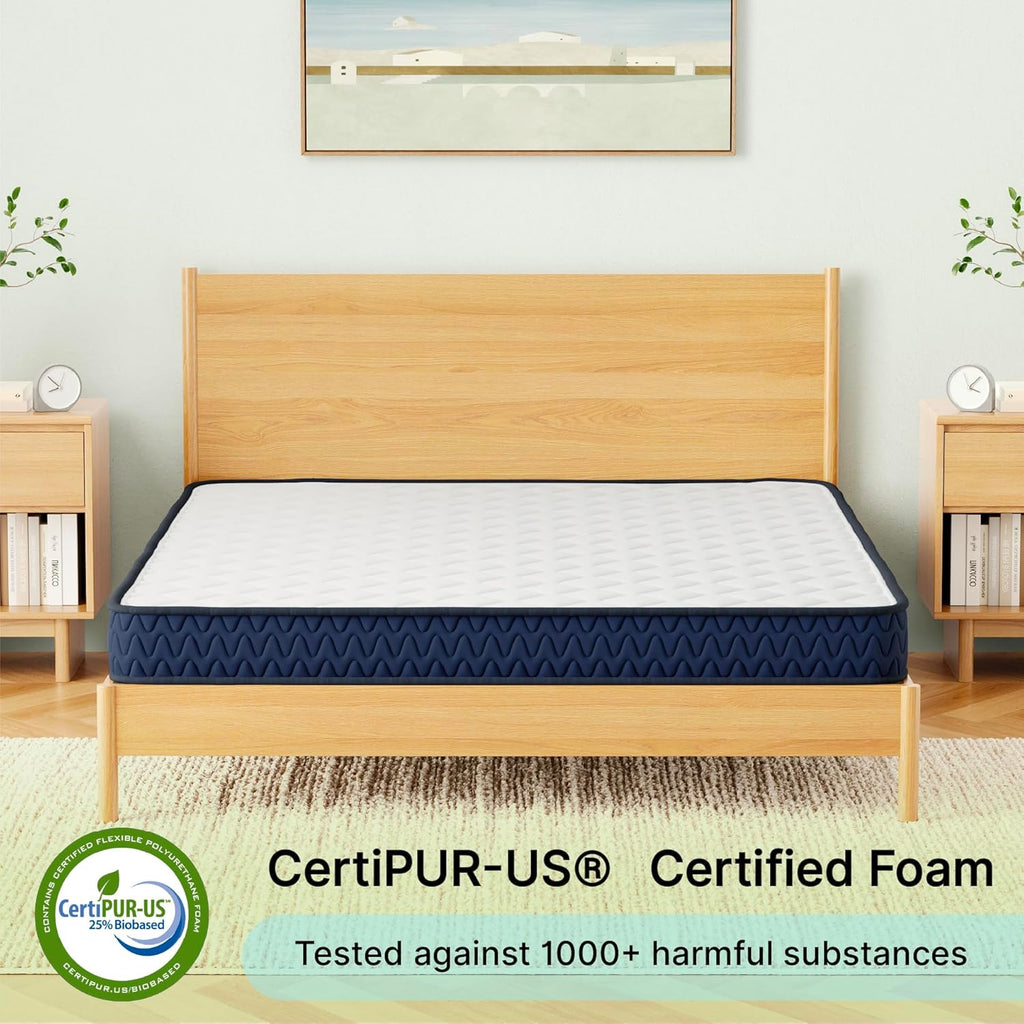 Signature Design by Ashley Twin Size Firm 6" Memory Foam Mattress, Super Soft Foam with Breathable Quilted Cover, Fiberglass-Free, Mattress in A Box, Adjustable Base Compatible, Limited Warranty