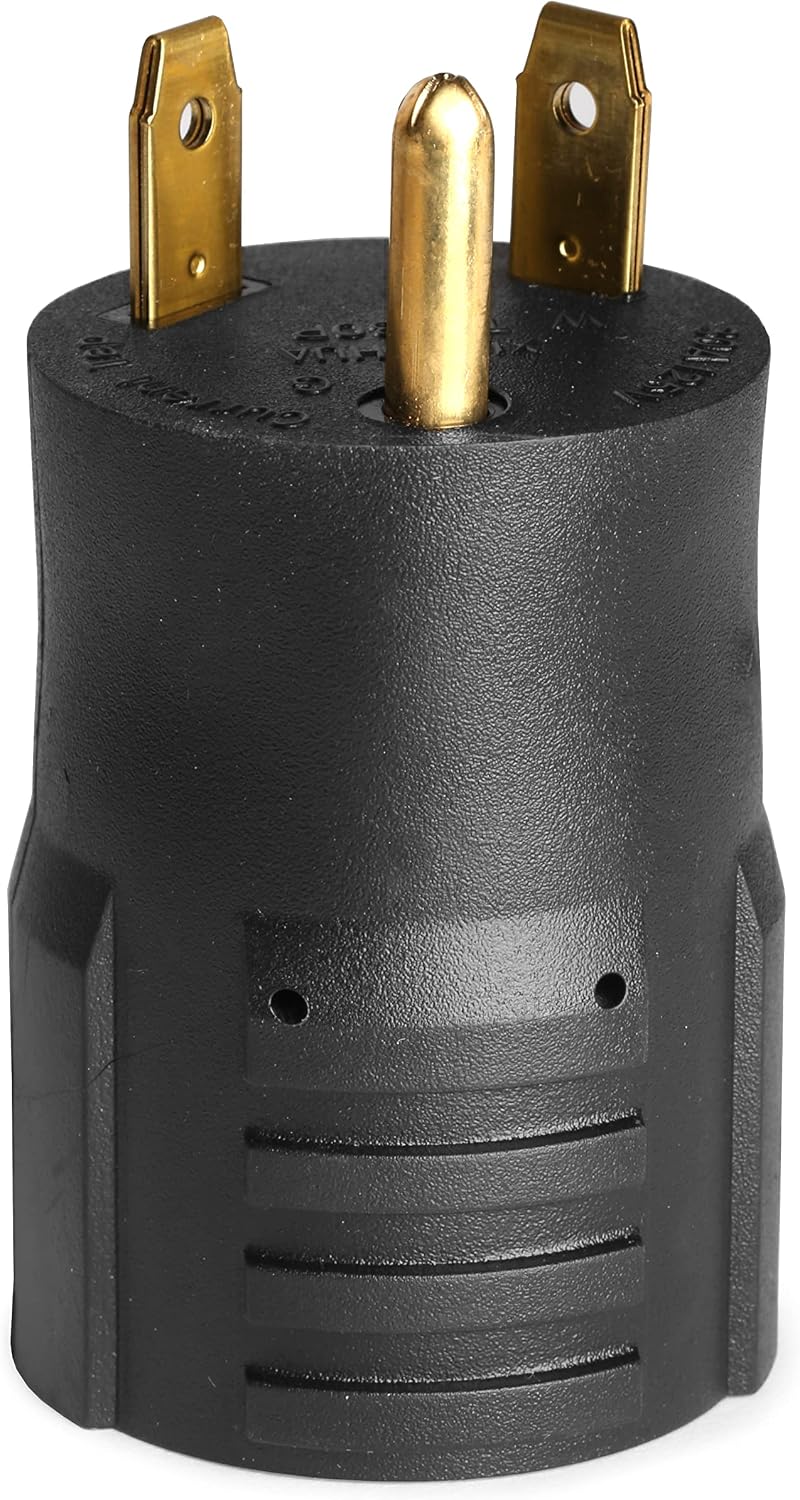 WEN GNA530 TT-30P RV Plug to NEMA L5-30R Twist-Lock Outlet 120V 30-Amp 3600-Watt Adapter