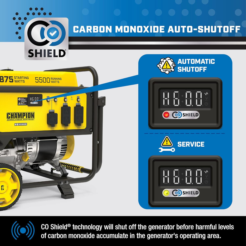 Champion Power Equipment 6875-Watt Portable Generator with Free 3-Year Warranty