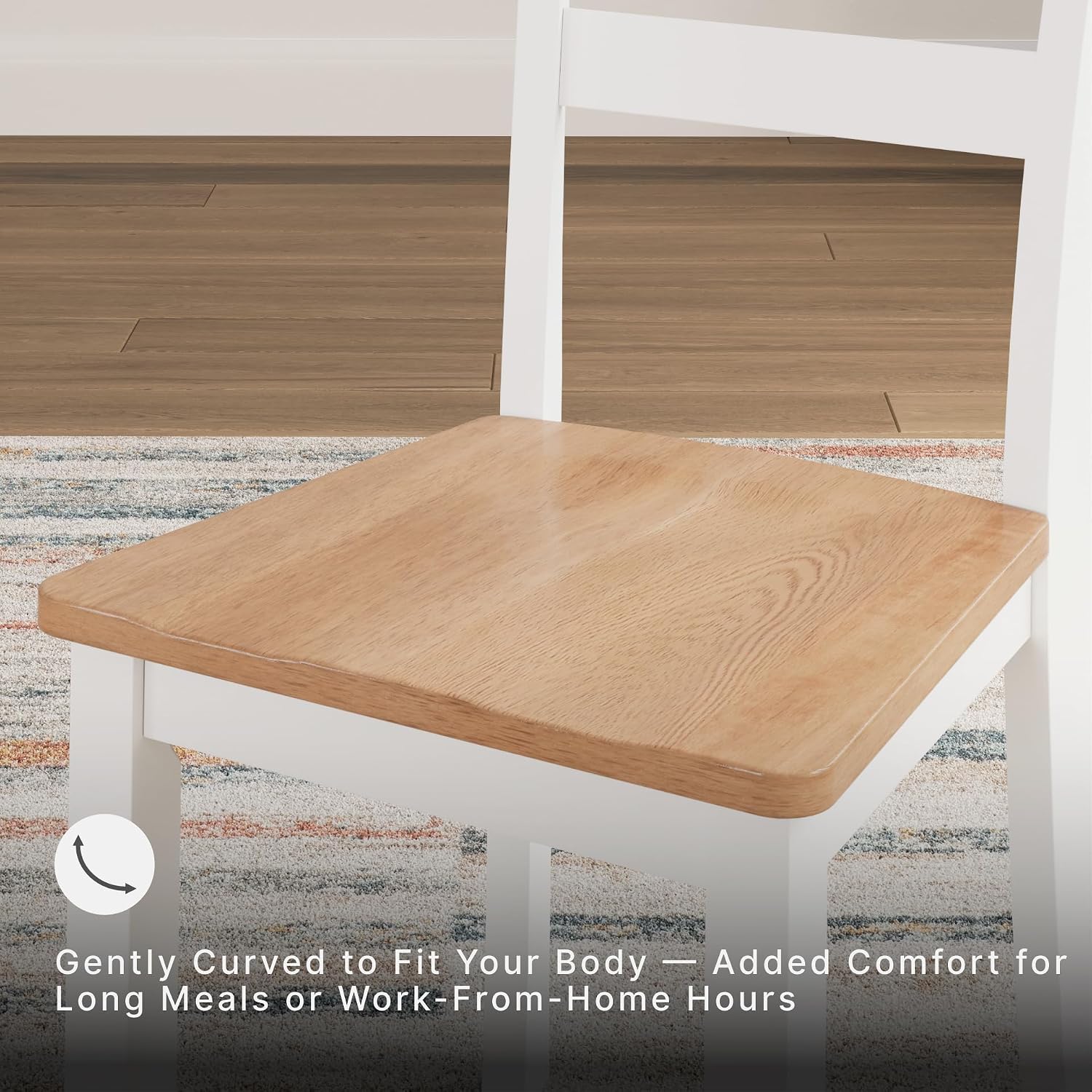 Signature Design by Ashley Gesthaven Casual Modern Dining Room Table Set with 4 Chairs and Bench, Set of 6, Mango Wood, 30.25" Table Height, White & Light Brown