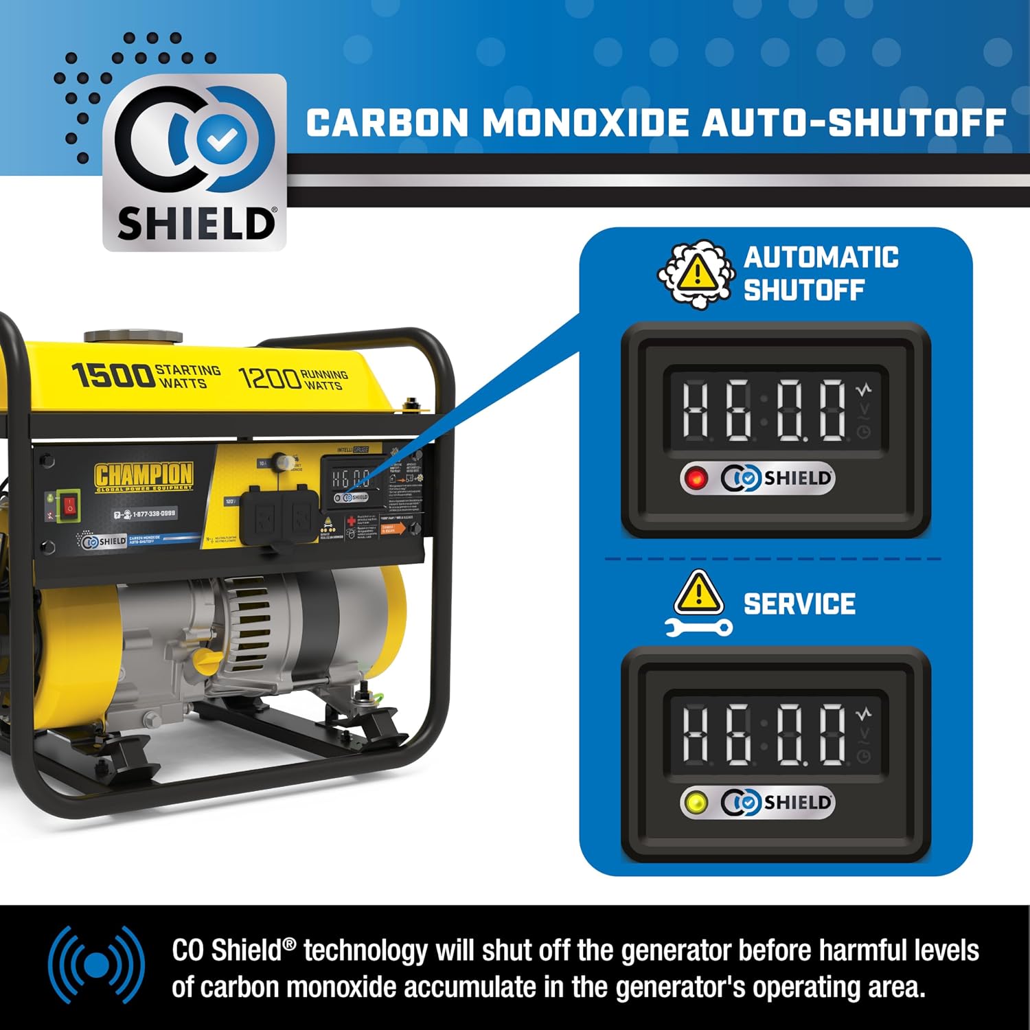 Champion Power Equipment 1500-Watt Portable Generator with Free 3-Year Warranty