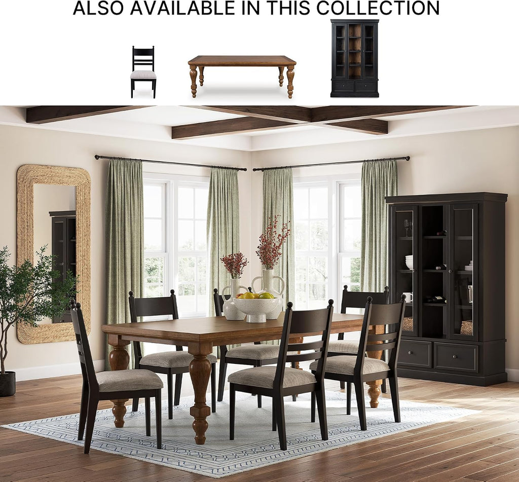Signature Design by Ashley Chadworth Classic Curio with Anti-Tipping and Removable Shelf, Black