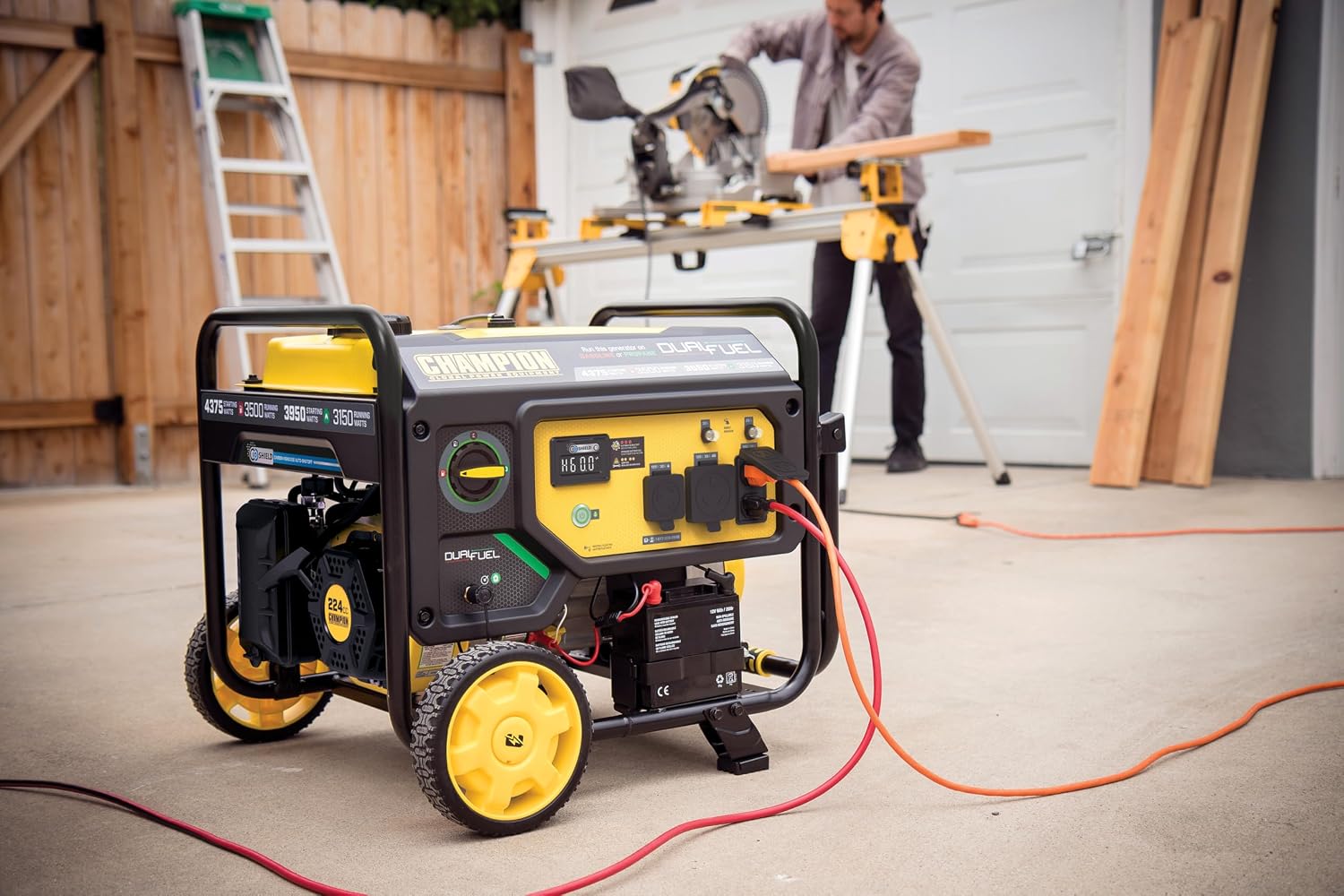 Champion Power Equipment 4375-Watt Portable Generator | Wireless Start, Dual Fuel, RV Ready, Free 3-Year Warranty