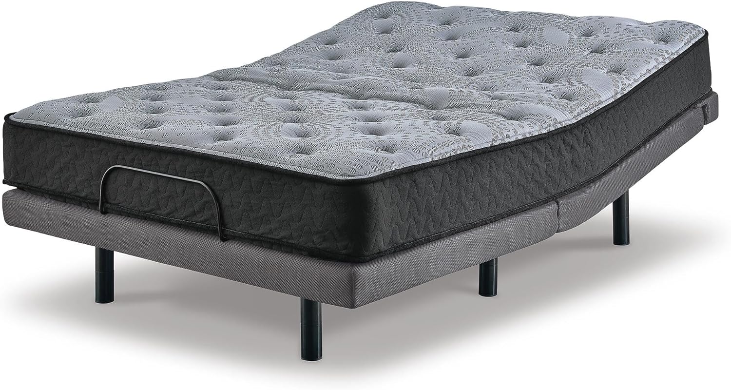 Signature Design by Ashley Queen Size Comfort Plus Hybrid Mattress with Memory and Quilt Foam, Wrapped Coils, Fiberglass-Free, 10-Year Warranty, 10" Height