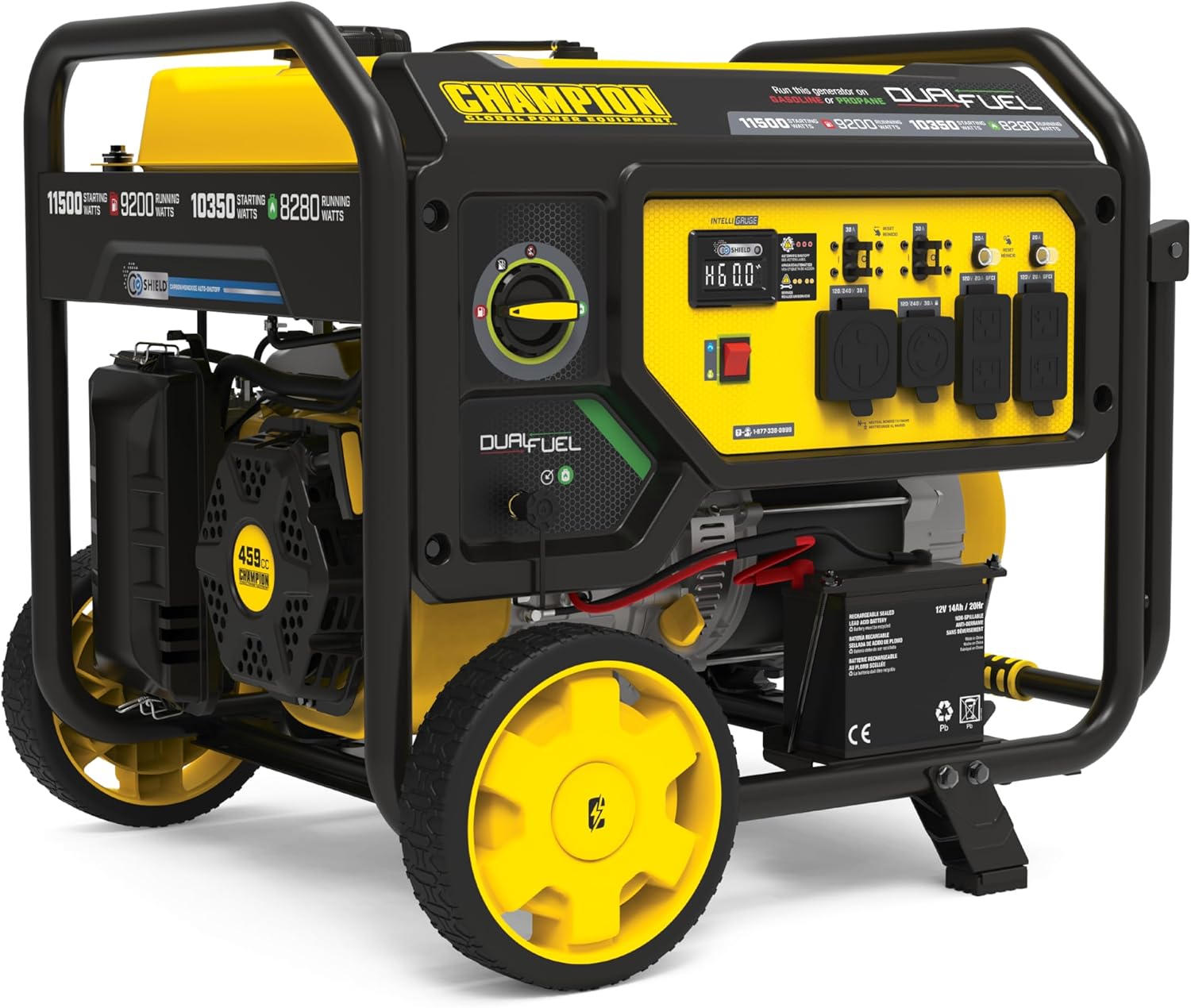 Champion Power Equipment 11,500-Watt Electric Start Dual Fuel Home Backup Portable Generator with Free 3-Year Warranty