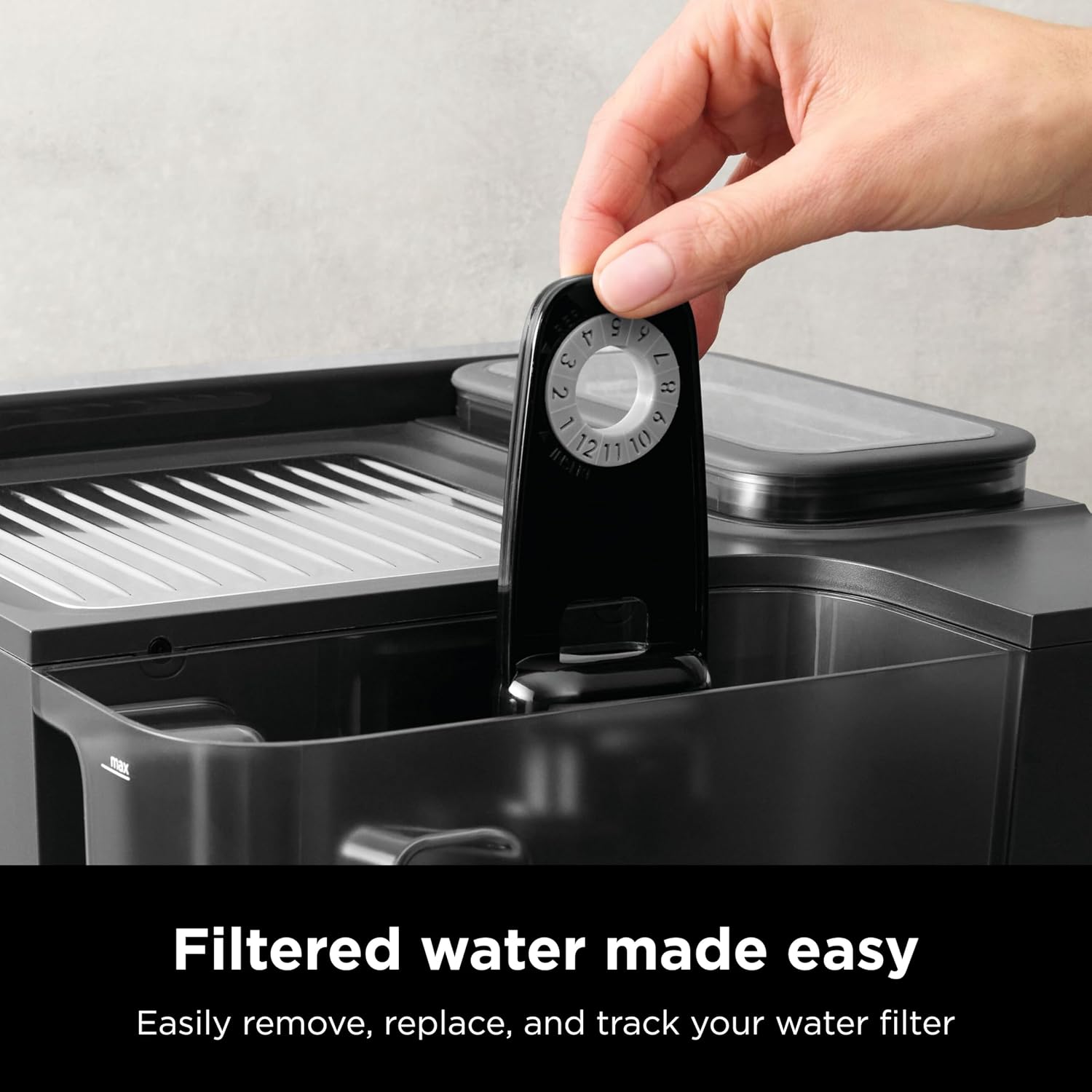 Ninja Luxe Café Water Filter Housing, Accessories for Espresso and Coffee Machine, Charcoal Filter Holder, Remove Impurities from Water, Easy Installation, XSKWTRFLTRHOUS